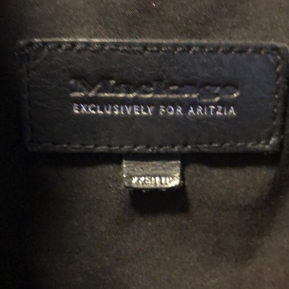 Mackage Black Moto Lamb Leather Biker Made for Aritzia - Picture 10 of 15